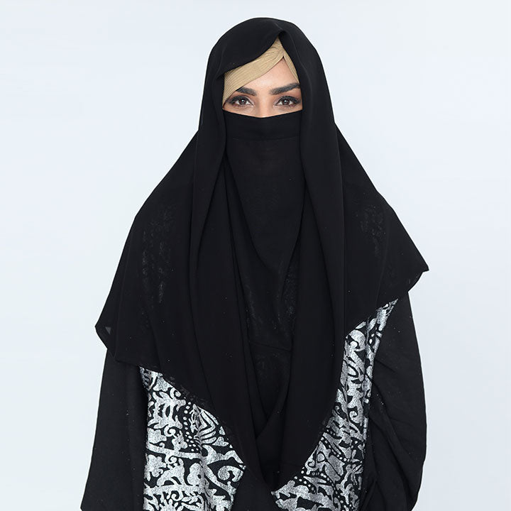 NINJA NECTOR | BLACK KOREAN CHIFFON