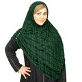 INSTANT HIJAB | BOTTLE GREEN LACE