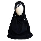 COWLNECK PINLESS| ONYX BLACK- TURKISH GEORGETTE