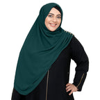 INSTANT HIJAB | BOTTLE GREEN - KOREAN CHIFFON