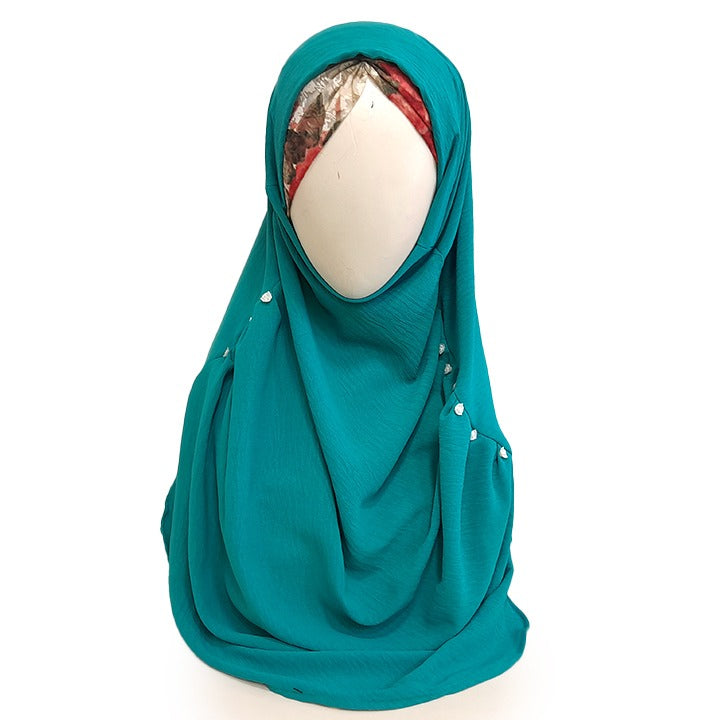 COWLNECK PINLESS| NISHAPUR FEROZA- TURKISH GEORGETTE
