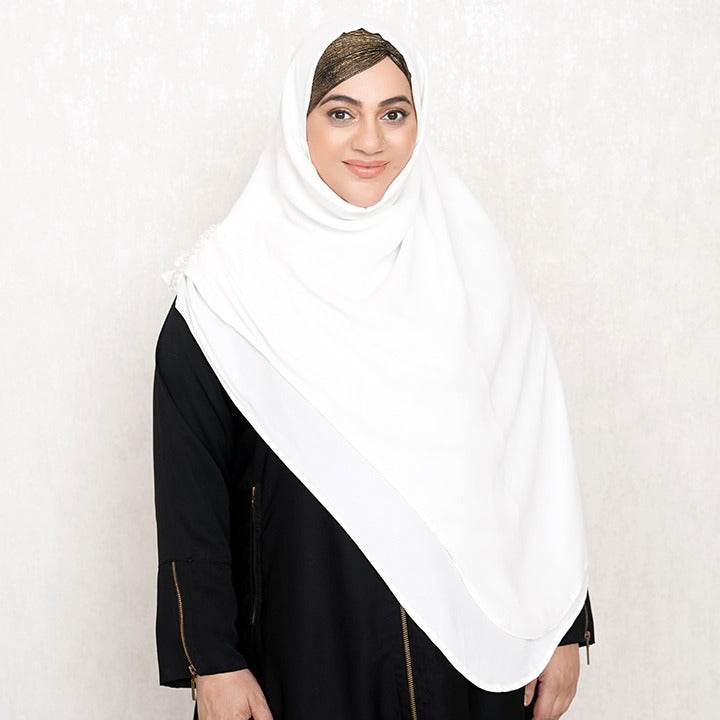 INSTANT HIJAB | WHITE - KOREAN CHIFFON