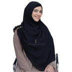INSTANT HIJAB | BLACK - KOREAN CHIFFON