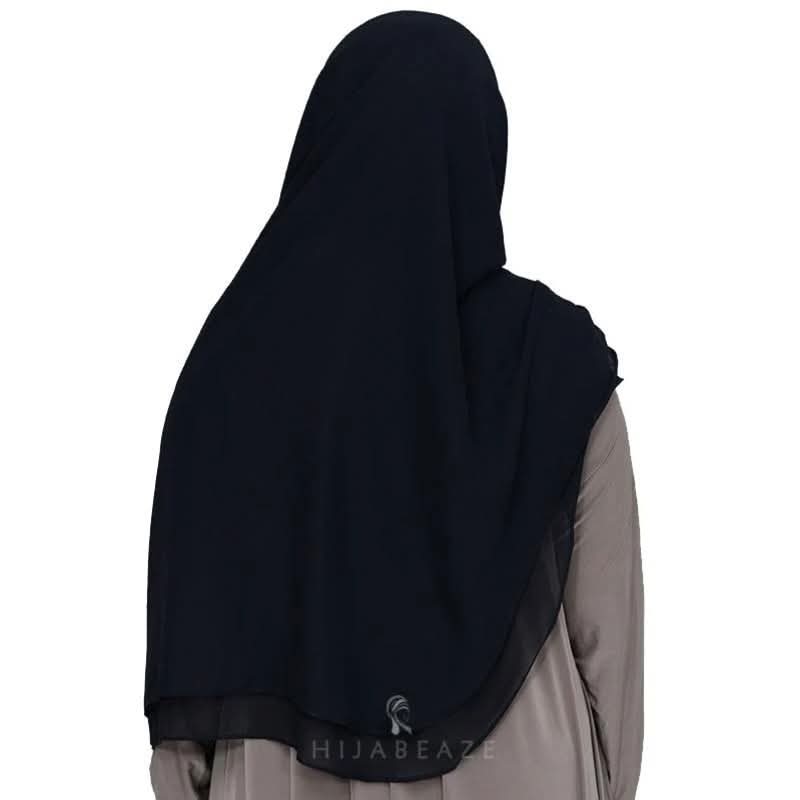 INSTANT HIJAB | BLACK - KOREAN CHIFFON