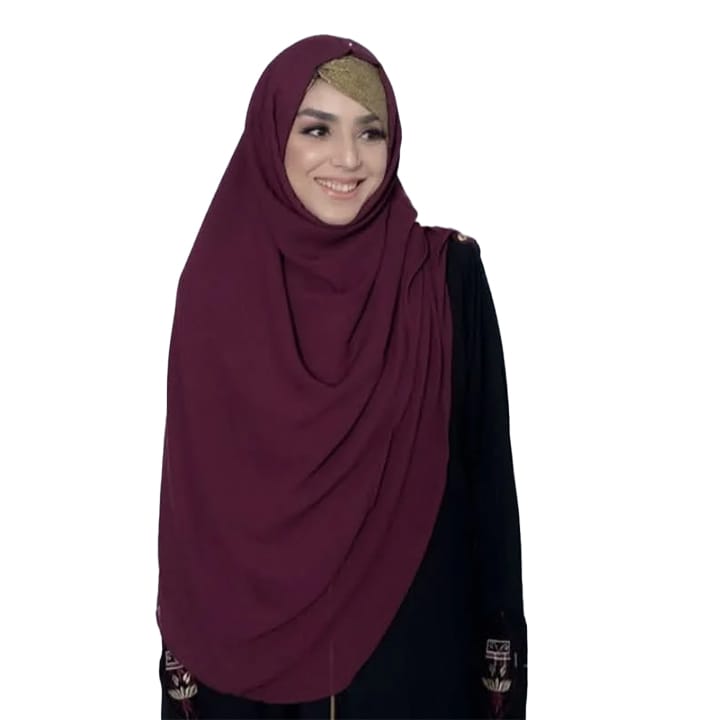 INSTANT HIJAB | MAROON – KOREAN CHIFFON