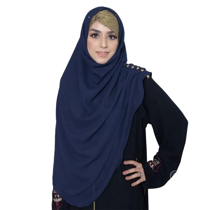 INSTANT HIJAB | NAVY BLUE CHIFFON