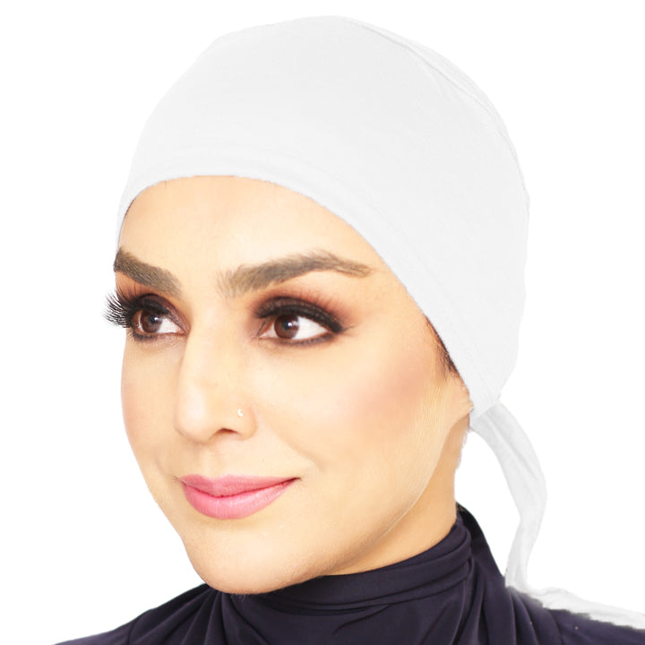 TIE BACK BONNET | WHITE