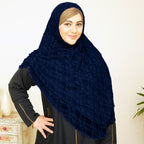 INSTANT HIJAB | NAVY BLUE LACE