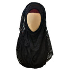 HOODIE DRAPES | BLACK LACE