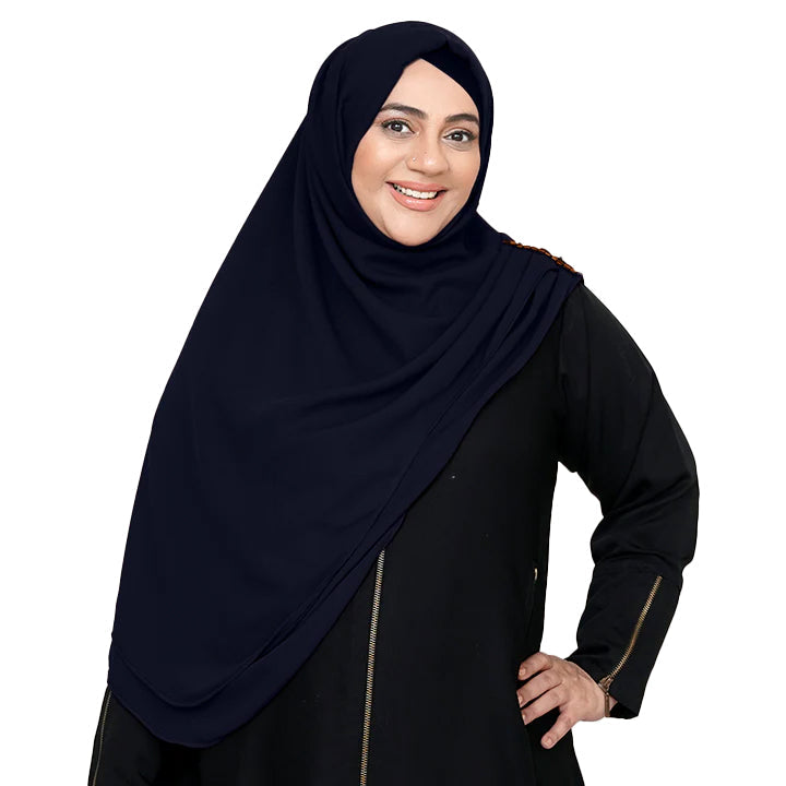 INSTANT HIJAB | NAVY BLUE CHIFFON