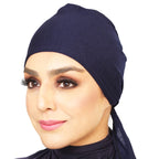 TIE BACK BONNET | NAVY BLUE