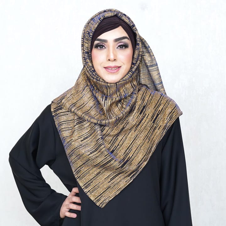 HIJAB | BLUE GOLD - LUREX FABRIC