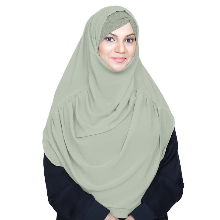 COWLNECK PINLESS | PISTACHIO - KOREAN CHIFFON