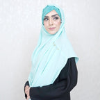 COWLNECK PINLESS | AQUA - TURKISH GEORGETTE