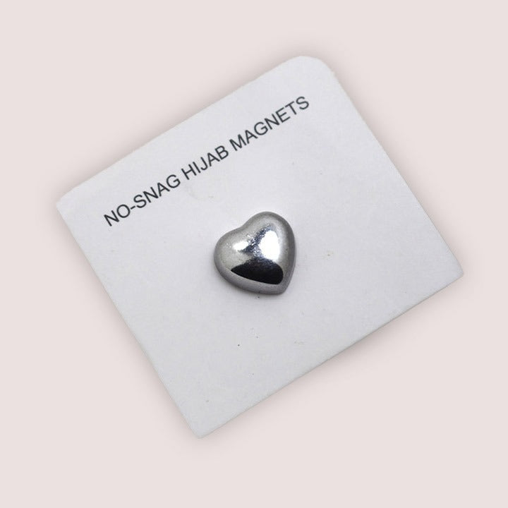 HIJAB MAGNETS | HEART - SILVER