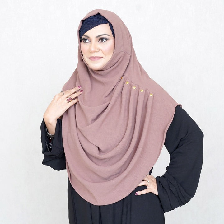 COWLNECK PINLESS | MINK - TURKISH GEORGETTE