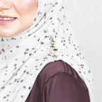 INSTANT HIJAB | WHITE SMALL LEOPARD - CHIFFON