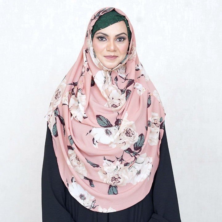COWLNECK PINLESS | VINTAGE PETALS - TURKISH GEORGETTE