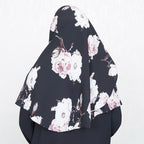 HCS | MINK FLORAL ON BLACK - TURKISH GEORGETTE