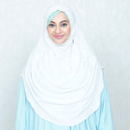 COWLNECK PINLESS | PEARL WHITE - TURKISH GEORGETTE