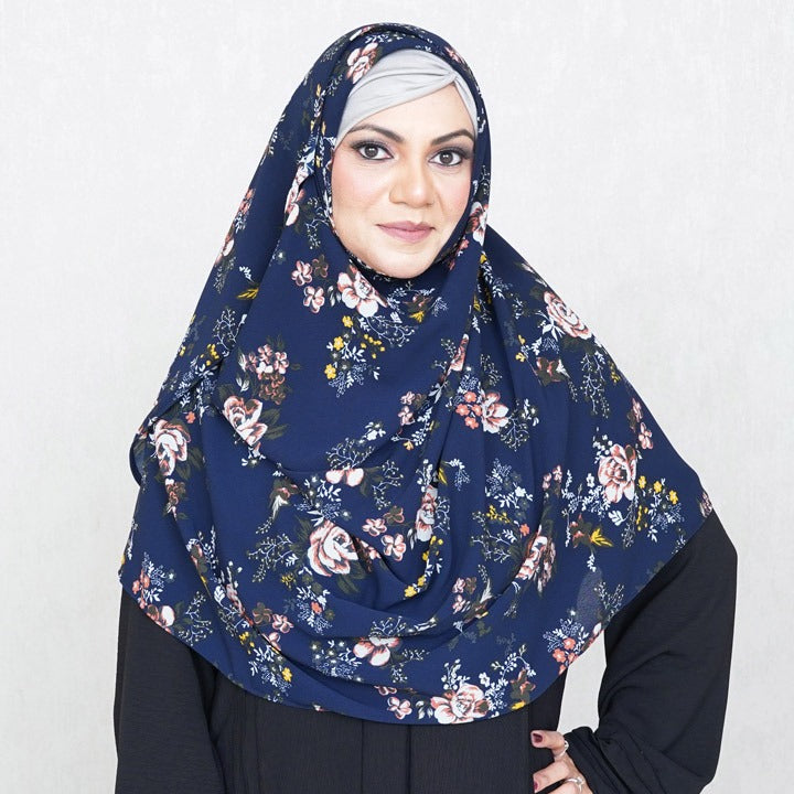 HCS | BLUE BOUQET - TURKISH GEORGETTE