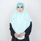 COWLNECK PINLESS | AQUA - TURKISH GEORGETTE