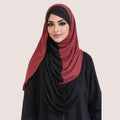 HOODIE DRAPES | MAROON ON BLACK DOTS