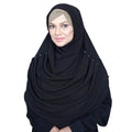 COWLNECK PINLESS| ONYX BLACK- TURKISH GEORGETTE