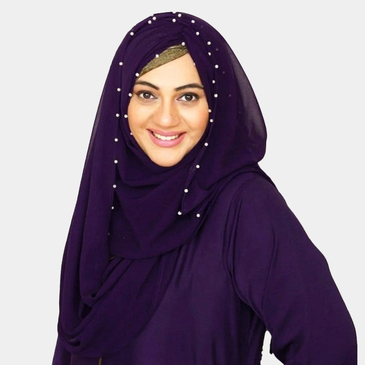 PEARL K-CHIFFON HIJAB | PURPLE
