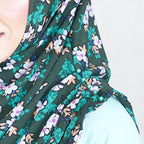 INSTANT HIJAB | EMERALD BLOSSOM - TURKISH GEORGETTE