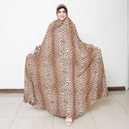 PRAYER SHAWL PRINTS : COFFEE LEOPARD A-LAWN
