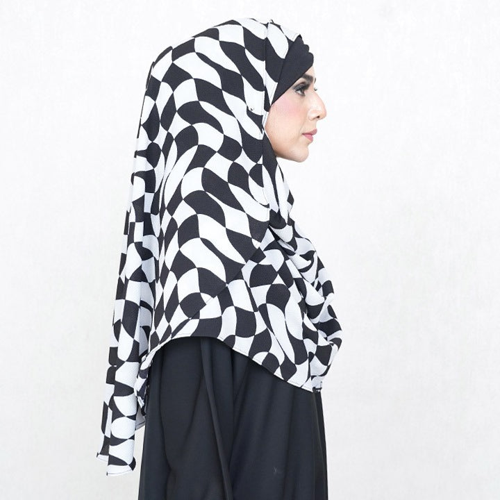 HCS | MONOCHROME WAVES - TURKISH GEORGETTE