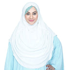 COWLNECK PINLESS | PEARL WHITE - TURKISH GEORGETTE