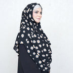 COWLNECK PINLESS | DAISY NOIR - TURKISH GEORGETTE
