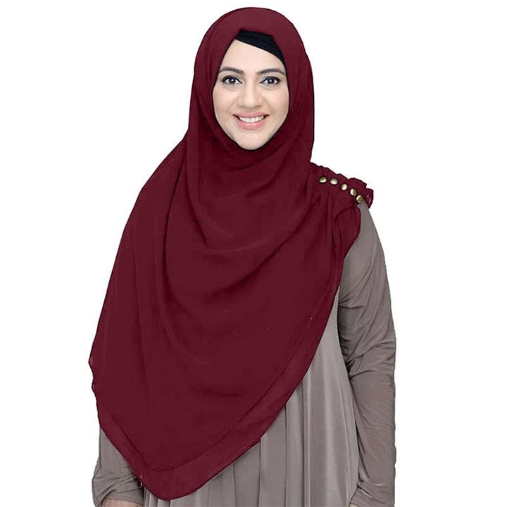 INSTANT HIJAB | MULBERRY MAROON - CHIFFON