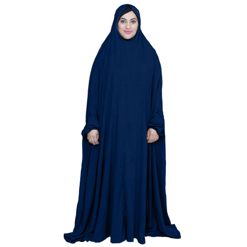 PRAYER SHAWL | NAVY BLUE ARABIC LAWN