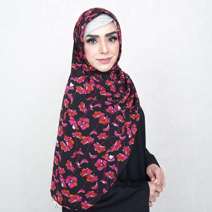 INSTANT HIJAB | CORAL GARDEN - TURKISH GEORGETTE