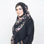 INSTANT HIJAB | MIDNIGHT BOUQET - TURKISH GEORGETTE