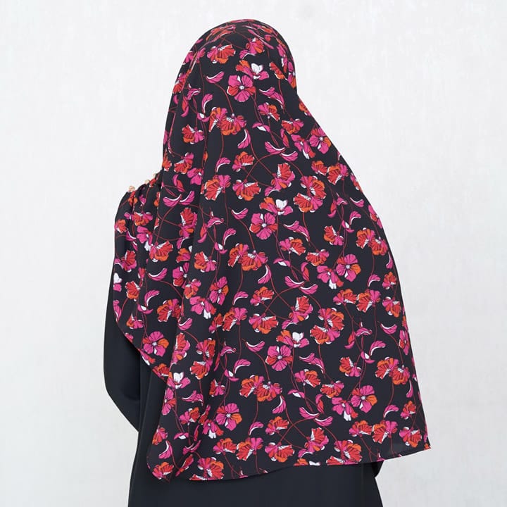 INSTANT HIJAB | CORAL GARDEN - TURKISH GEORGETTE