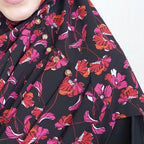 COWLNECK PINLESS | CORAL GARDEN - TURKISH GEORGETTE