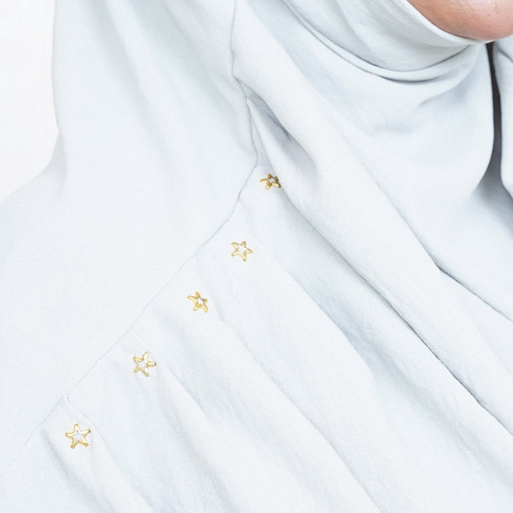 COWLNECK PINLESS | ANGELITE GREY- TURKISH GEORGETTE