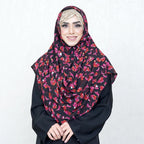 COWLNECK PINLESS | CORAL GARDEN - TURKISH GEORGETTE