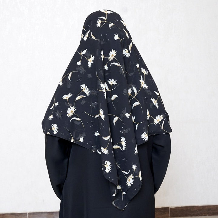 NINJA NECTOR | DAISES ON BLACK - CHIFFON