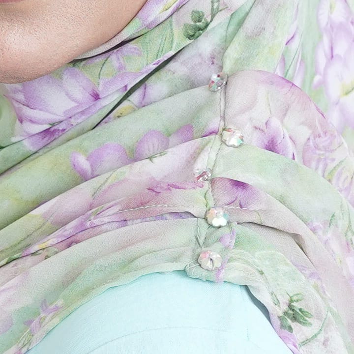 INSTANT HIJAB | LIMLAC FLORAL - CHIFFON
