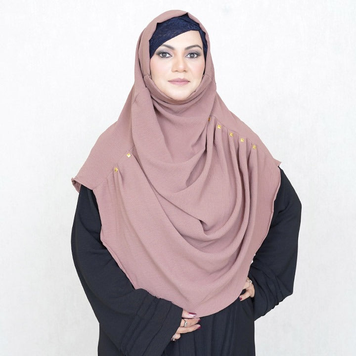 COWLNECK PINLESS | MINK - TURKISH GEORGETTE