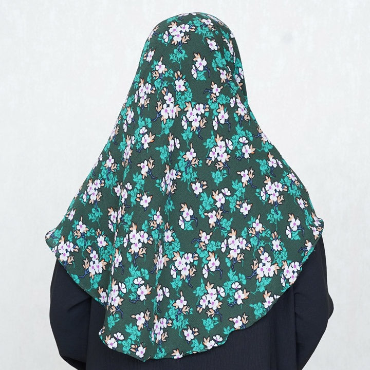 COWLNECK PINLESS | EMERALD BLOSSOM - TURKISH GEORGETTE