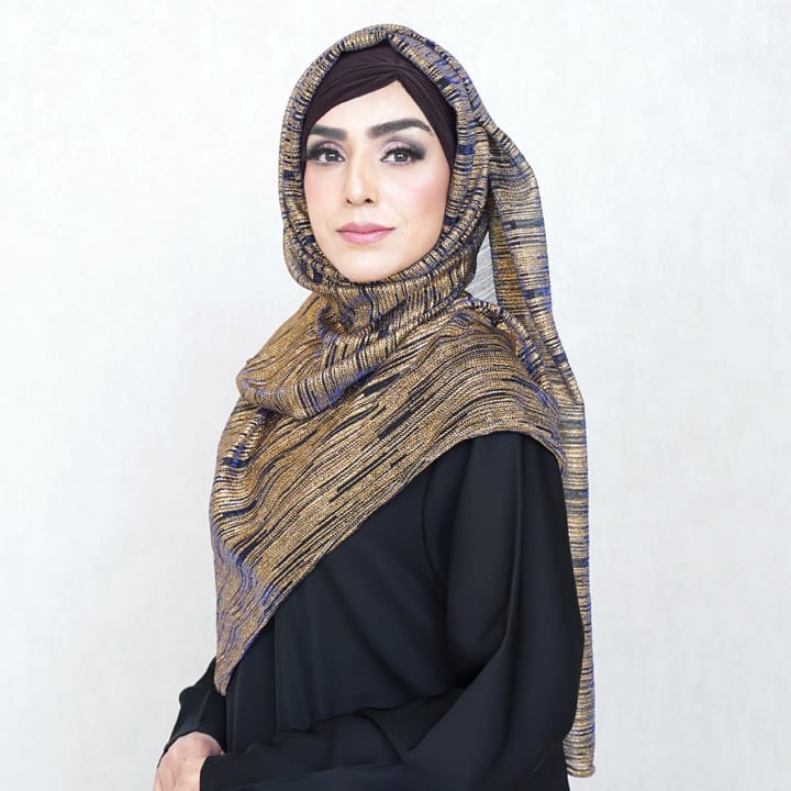 HIJAB | BLUE GOLD - LUREX FABRIC