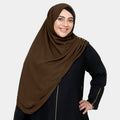 INSTANT HIJAB | UMBER BROWN - CHIFFON