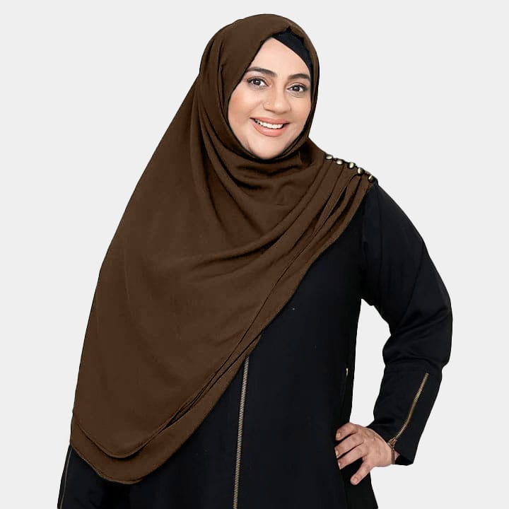 INSTANT HIJAB | UMBER BROWN - CHIFFON