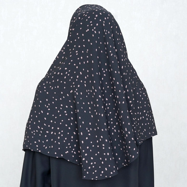 HCS | WHITE CONFETTI CHUNKS ON BLACK - TURKISH GEORGETTE